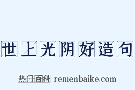 世上光阴好造句是什么意思的图片